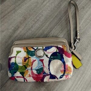 Coach Colorful Signature Wristlet